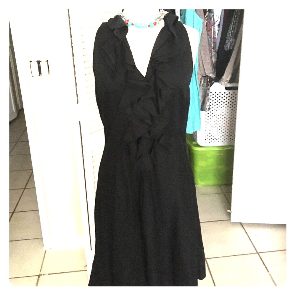Ruffle black gorgeous dress