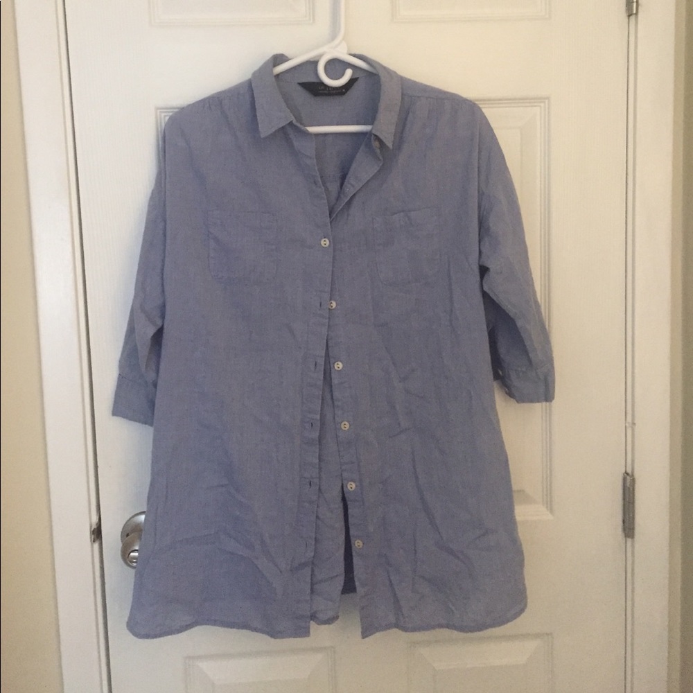 Oversized button-up shirt