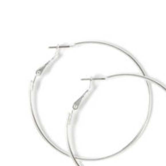 *24* Hour Price Drop* NEW! 2" Silver Hoop Earrings - Picture 3 of 4
