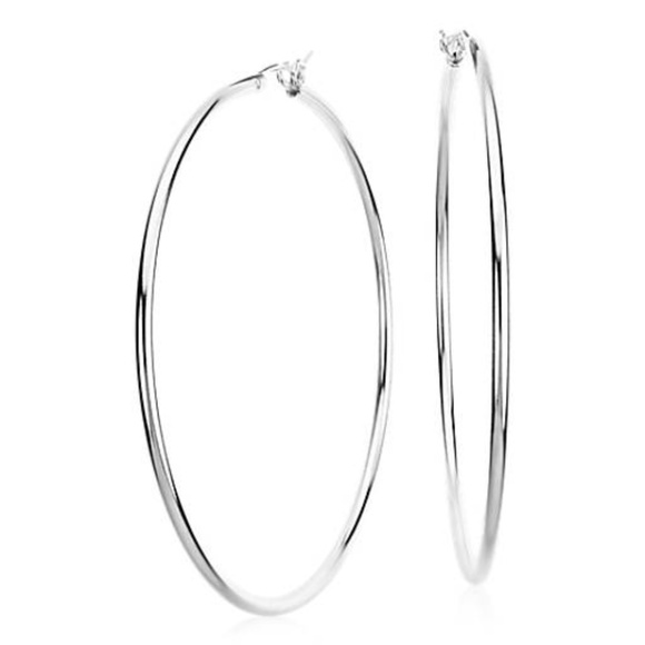 *24* Hour Price Drop* NEW! 2" Silver Hoop Earrings - Picture 2 of 4