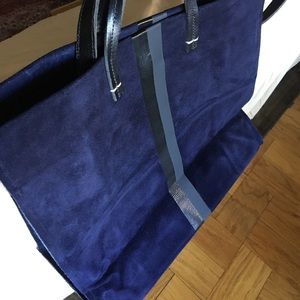 Claire V. Tote Bag Navy Blue