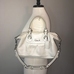Gorgeous and Real Coach leather Cream Satchel bag.