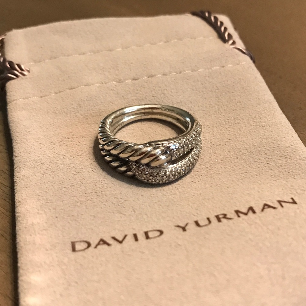 David Yurman Labyrinth single loop diamond ring