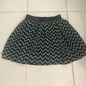BCBGeneration faux leather trim chevron skirt XS