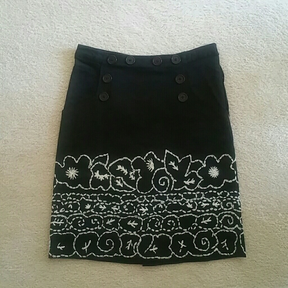 Black knee length skirt