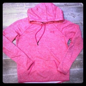 Under Armour Heather Pink Hoodie Sweatshirt Medium