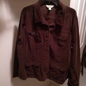 EUC brown corduroy jacket sz 1x