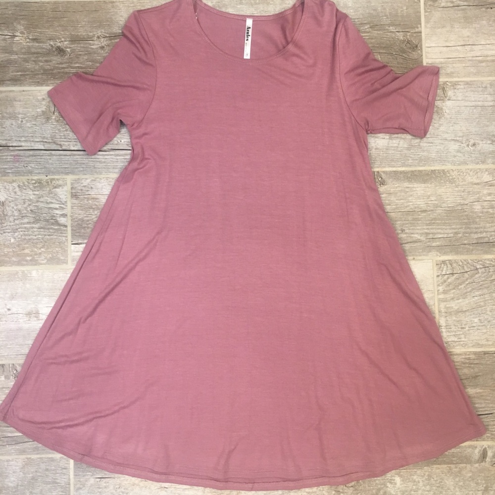 Mauve Dusty Pink Tunic Top