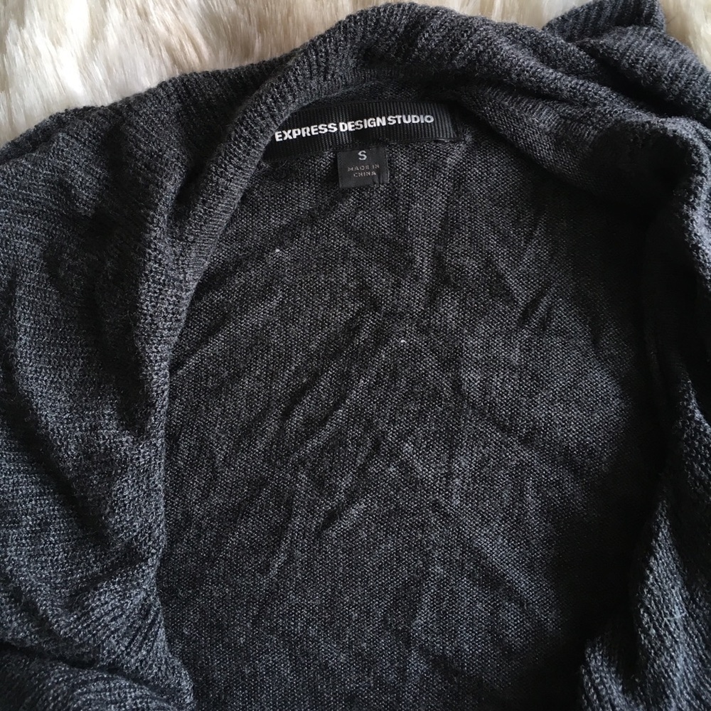 Gray Ruffle Cardigan - Picture 2 of 2