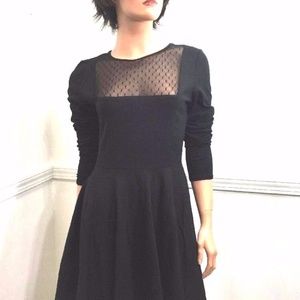 Nasty Gal Black Mini Dress Tunic Med Lace Bodice