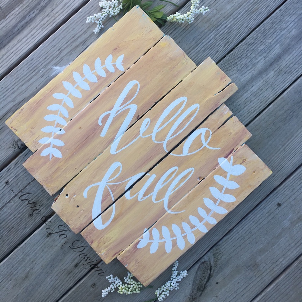 Hello Fall Rustic Home Decor Seasonal Decor