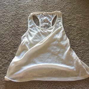 white tank top with a lace razor back