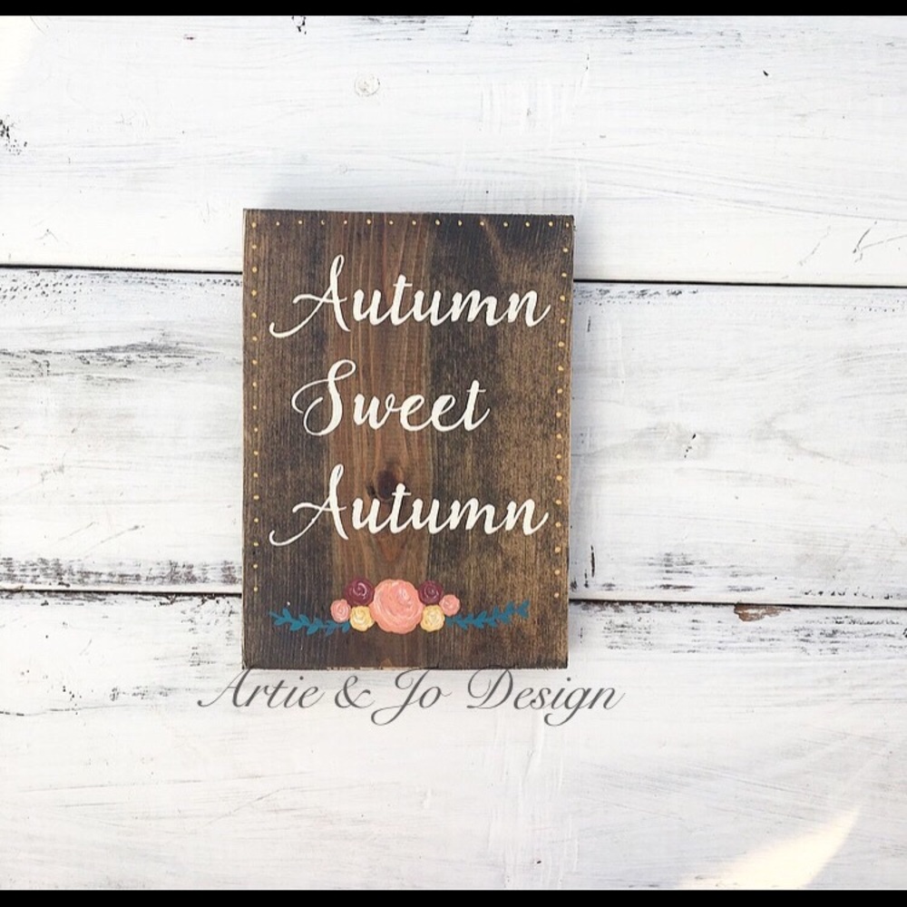 Home Decor Rustic Fall Autumn Decor/ Wood Sign
