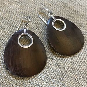 Silpada Sterling Silver Sonokeling Wood Earrings