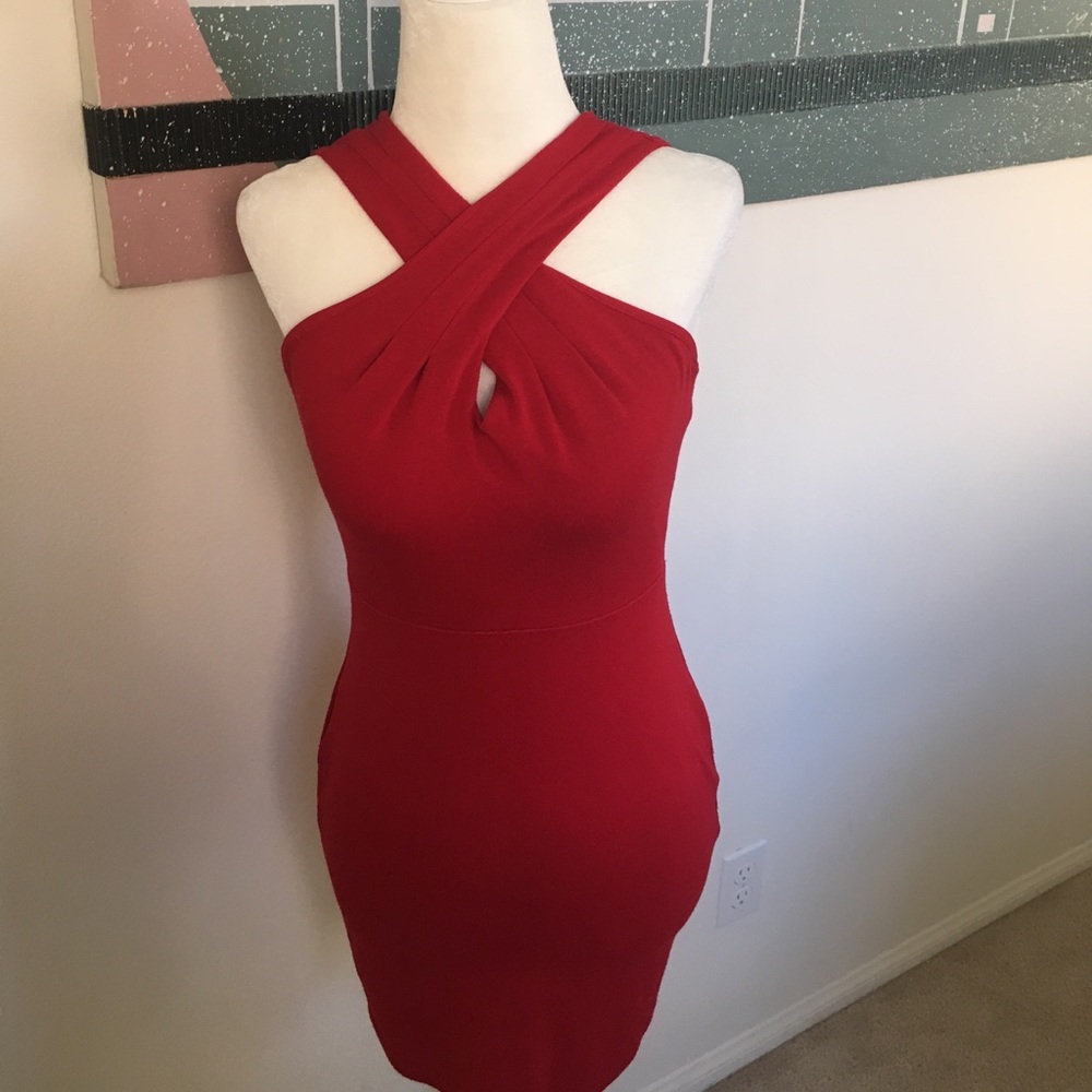 Red clubbing dress