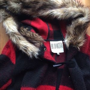 BB Dakota buffalo plaid winter coat