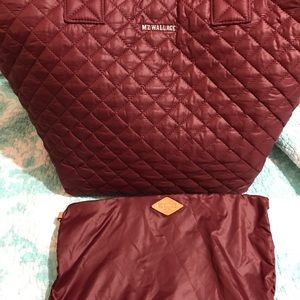 MZ Wallace Medium Maroon Metro Tote