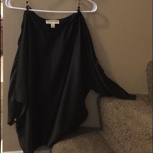 Black open shoulder top