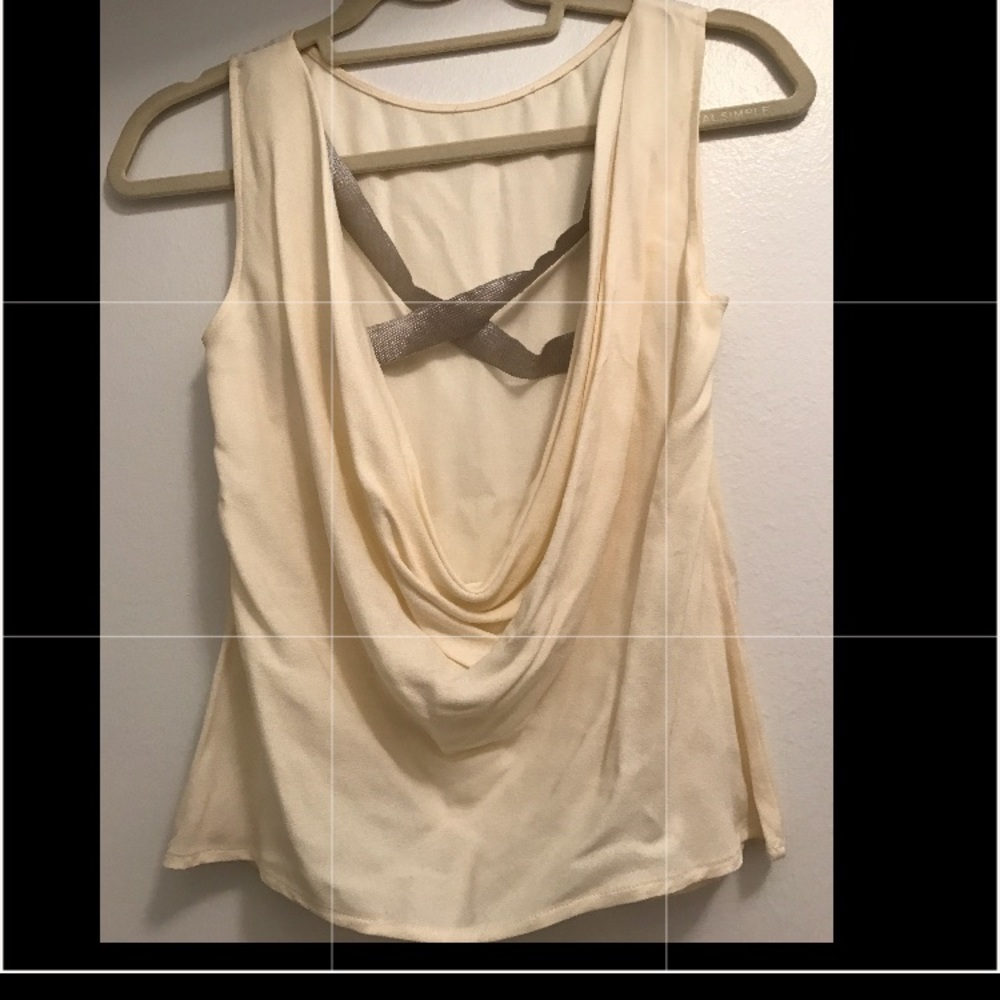 Open back Ivory Moschino top