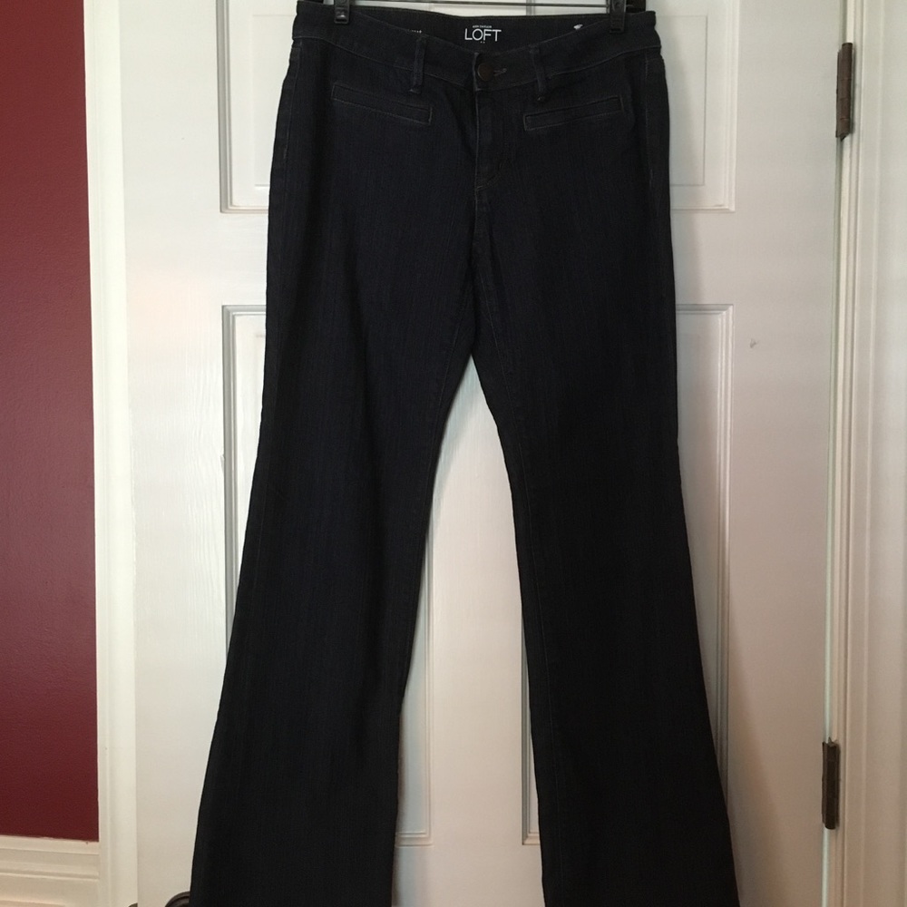 Loft Indigo Wash Curvy Bootcut Jeans 6P
