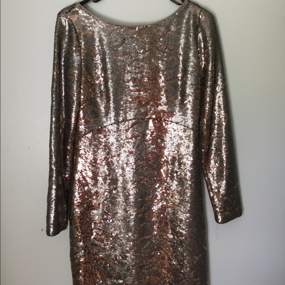 Sequined Copper Cocktail Dress