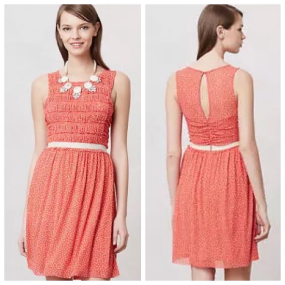 Anthropologie Postmark polka dot dress
