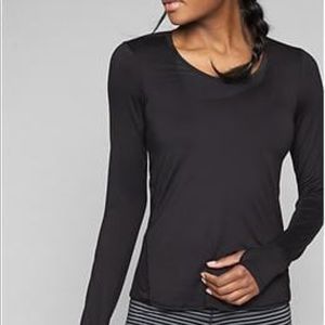 Athleta Chi Long Sleeve Shirt In Blue 