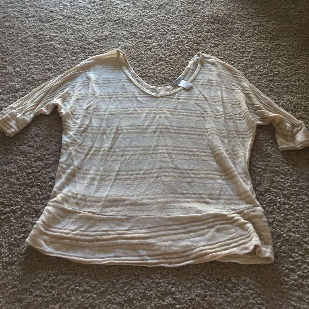 gold white glitter top
