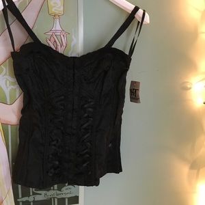 Gorgeous black corset top with lace detail