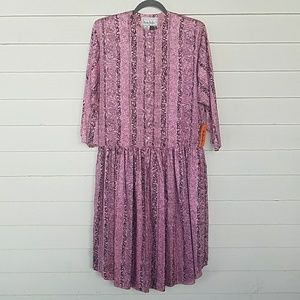 NWT Vintage 1990s Nicole Miller Drop Waist Dress