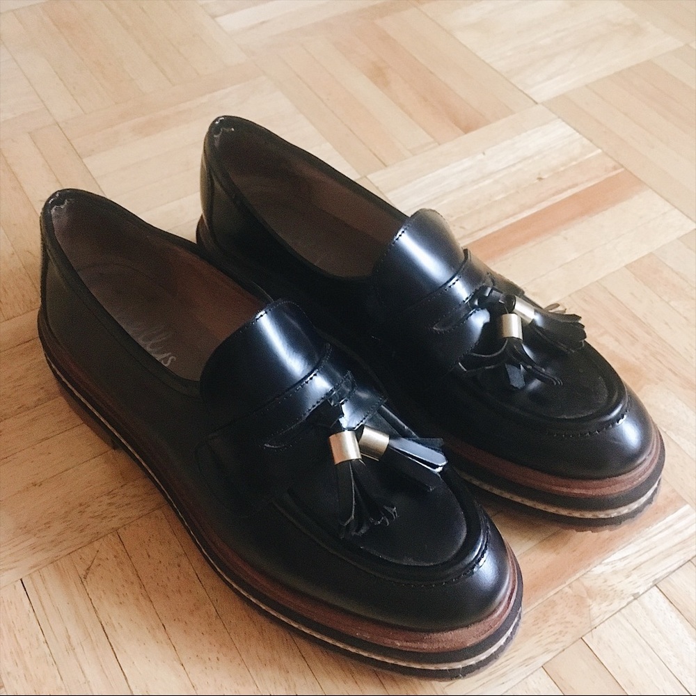 Platform oxford loafers