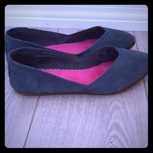 Toms Shoes - TOMS black women's but to flats Toms Shoes - TOMS black women's but to flats