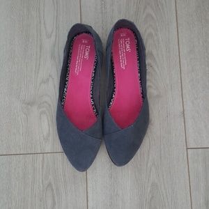 Toms Shoes - TOMS black women's but to flats Toms Shoes - TOMS black women's but to flats