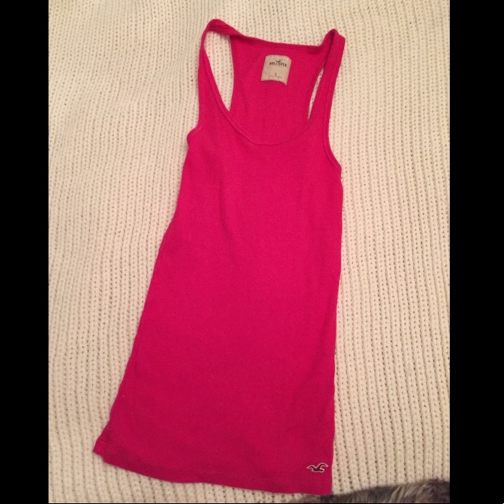 Pink racerback Hollister tank top