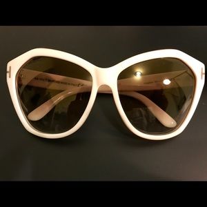 Tom Ford Oversized White Sunglasses-NEW