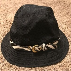 Coach bucket hat with belt trim