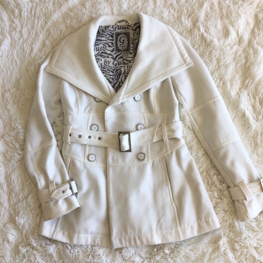 Guess Pea Coat - White