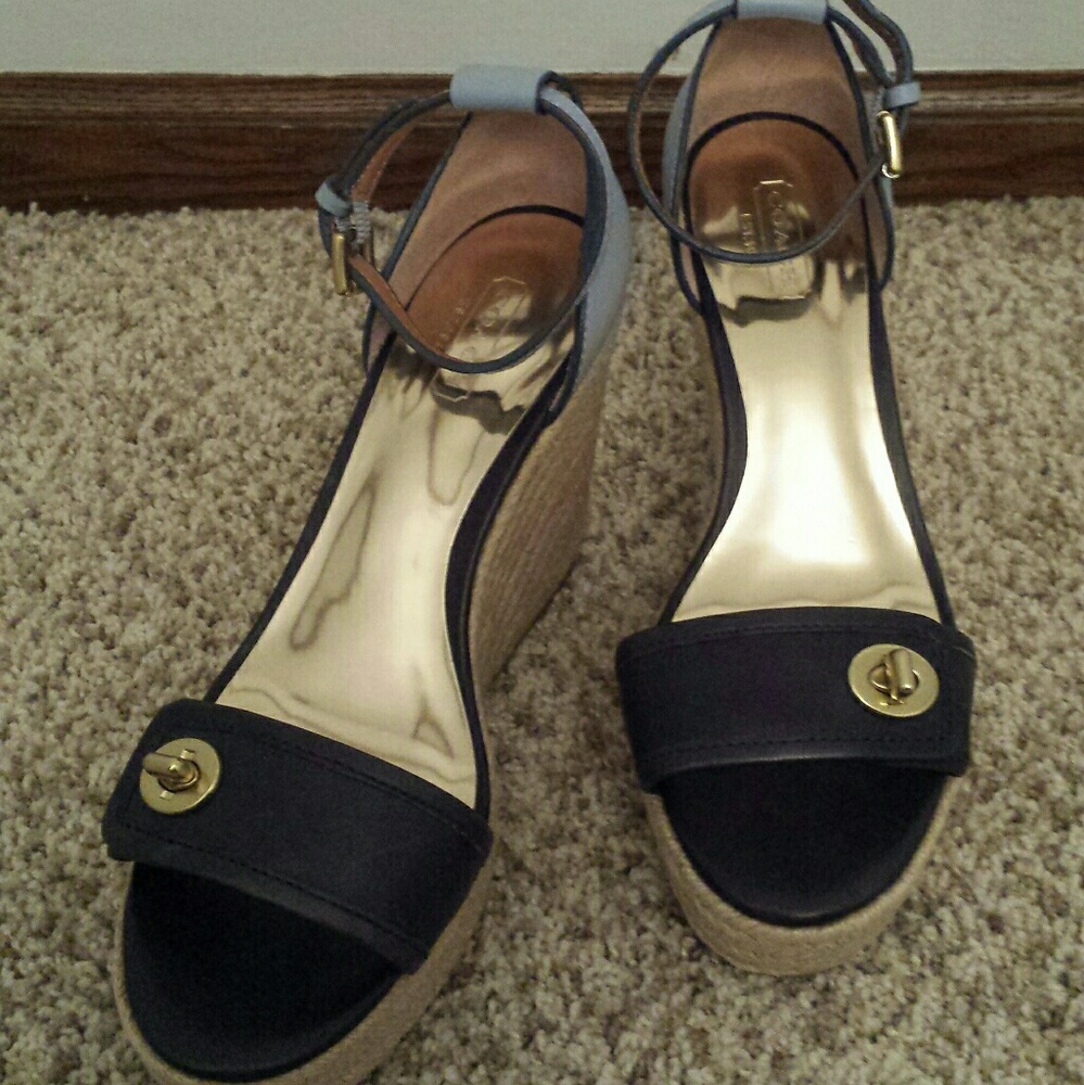 Coach Glinda Espadrille Wedge Ankle Strap Pump - Picture 2 of 4
