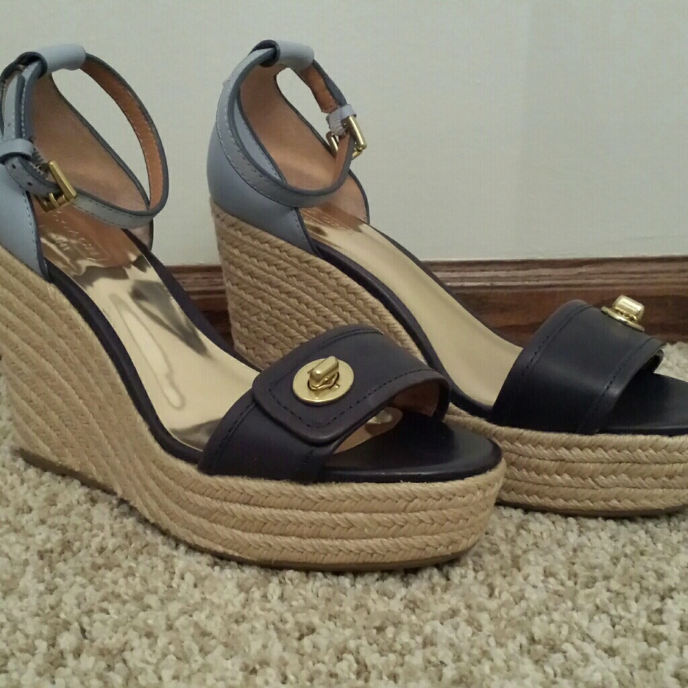 Coach Glinda Espadrille Wedge Ankle Strap Pump - Picture 4 of 4