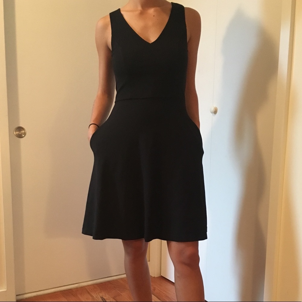 LOFT Black A-Line Dress