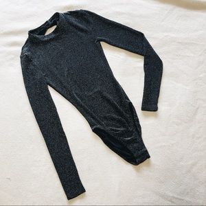 Shimmery Long-sleeve Bodysuit