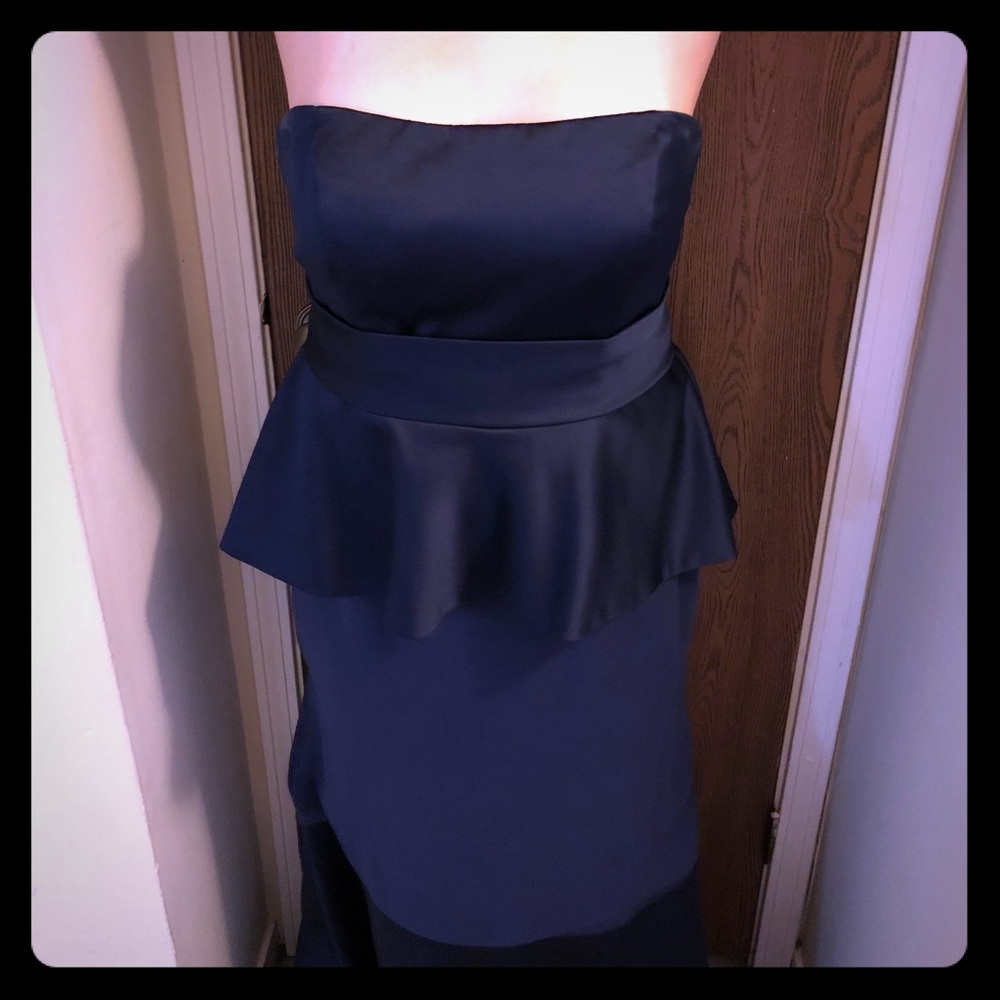 Strapless evening gown