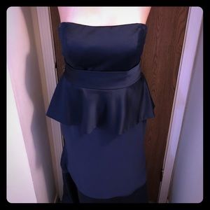 Strapless evening gown