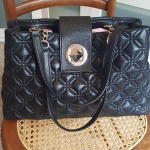 Black quilted Kate Spade handbag