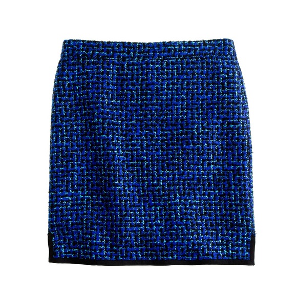 SOLD 💚 j. crew // indigo tweed mini skirt - Picture 2 of 8