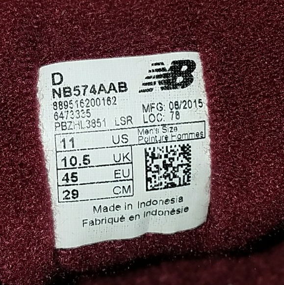 New balance maroon 574 - Picture 2 of 4