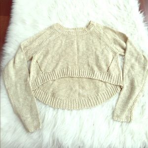 Crop top tan sweater size M/L