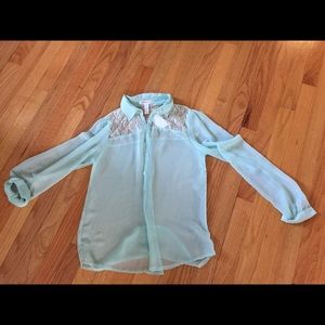 Sheer green blouse