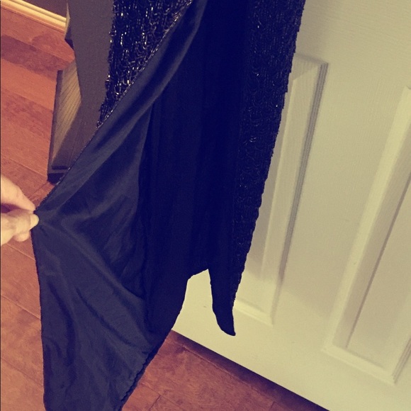 100% Black Beaded Gown - Picture 3 of 5