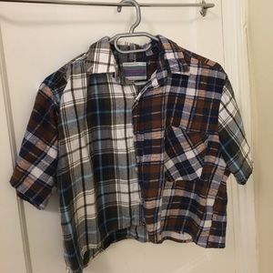 Urban Outfitters unique cropped flannel